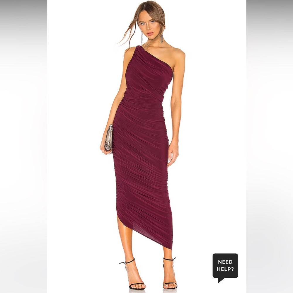Norma Kamali Diana Gown in Plum x Revolve